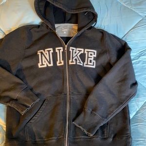 Unisex med worn black hoodie Nike